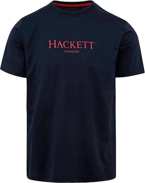 Hackett T-Shirt Logo Navy - Afbeelding 5