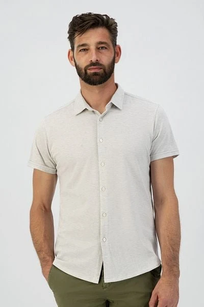 Dstrezzed Short Sleeve Overhemd Ecru - Afbeelding 5