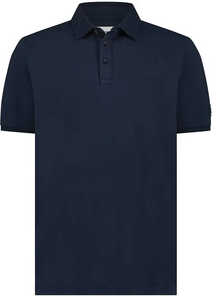 State Of Art Pique Polo Logo Donkerblauw
