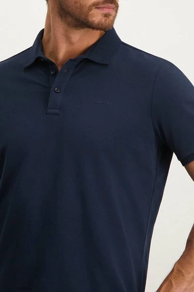 State Of Art Pique Polo Logo Donkerblauw - Afbeelding 4