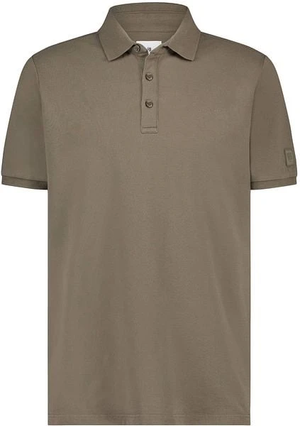 State Of Art Pique Polo Logo Sepia - Afbeelding 5