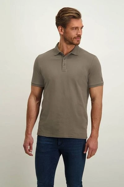 State Of Art Pique Polo Logo Sepia - Afbeelding 6