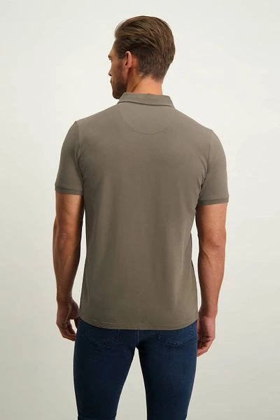 State Of Art Pique Polo Logo Sepia - Afbeelding 3