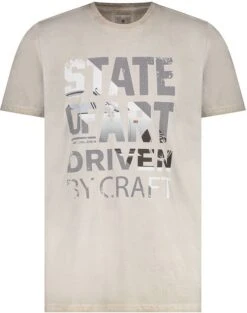 State Of Art T-Shirt Print Beige