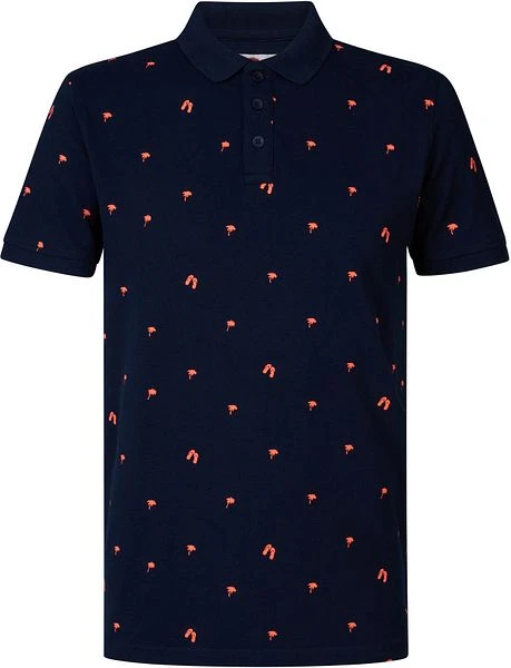 Petrol Polo Palmbomen Navy - Afbeelding 2