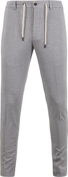 Suitable Pantalon Jersey Pied De Poule Grijs