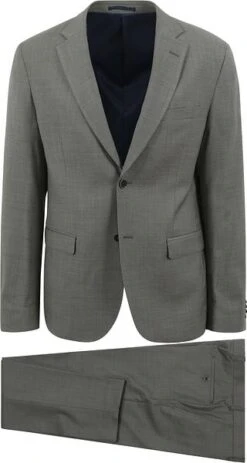 Suitable Strato Toulon Kostuum Wol Olijfgroen