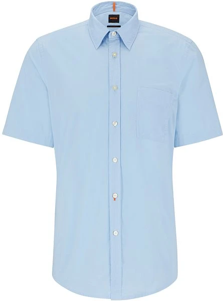 Hugo Boss Short Sleeve Relegant Overhemd Lichtblauw
